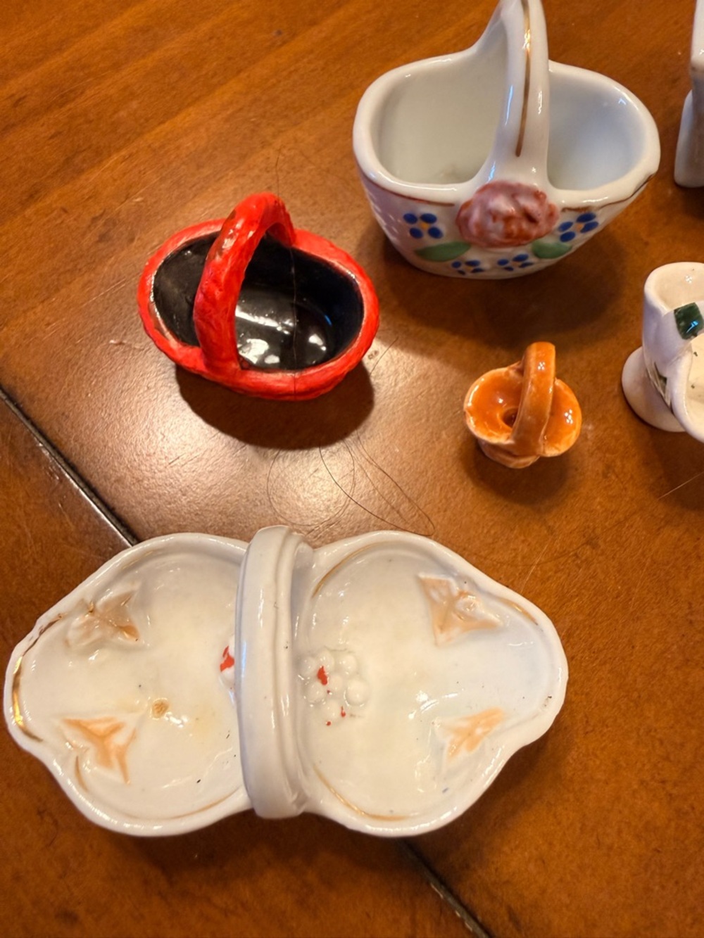 Lot Of Miniatures And Vintage green Glass Toothpick Holder - Picture 11 of 13